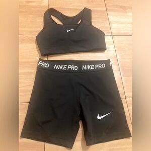 Nike Pro Set; Shorts - Child Large, Top - Adult XS